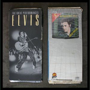 Elvis Aron Presley Forever & Elvis Presley The Great Performances CDs long boxes